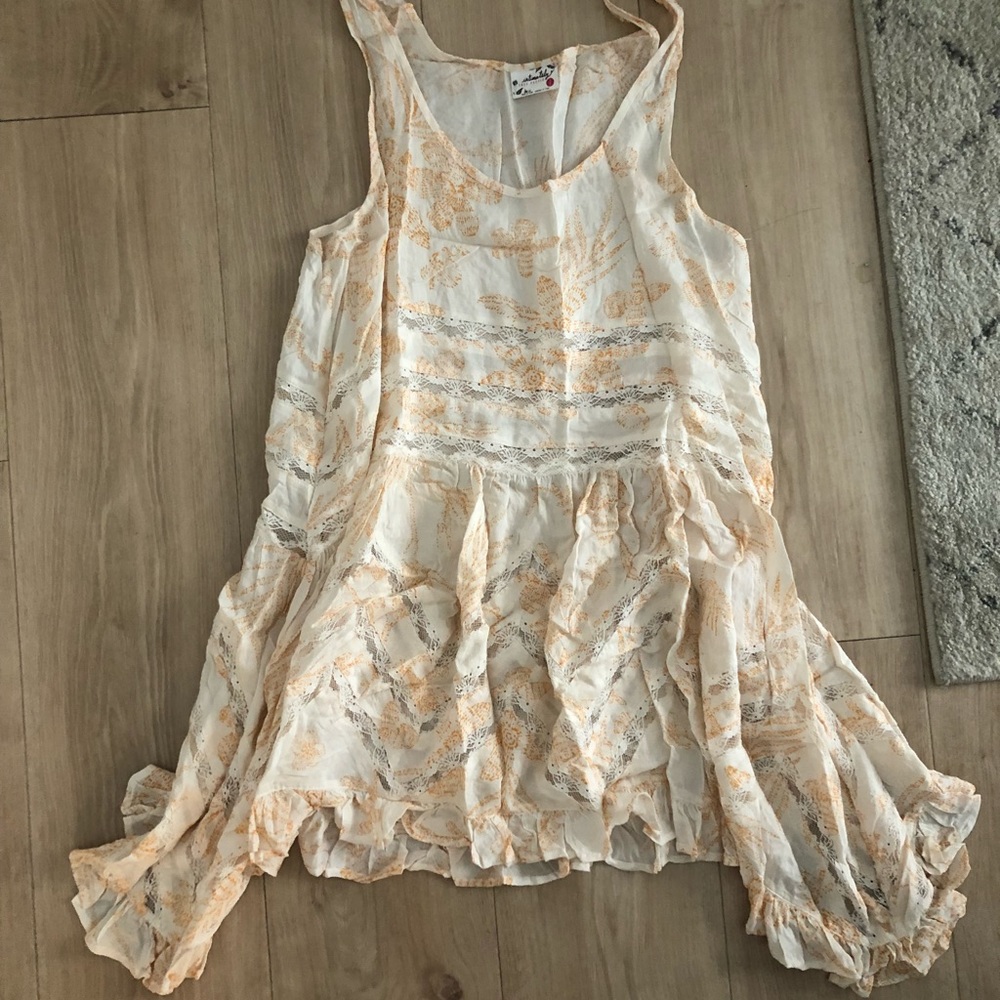 Free people Voile and Lace trapeze slip